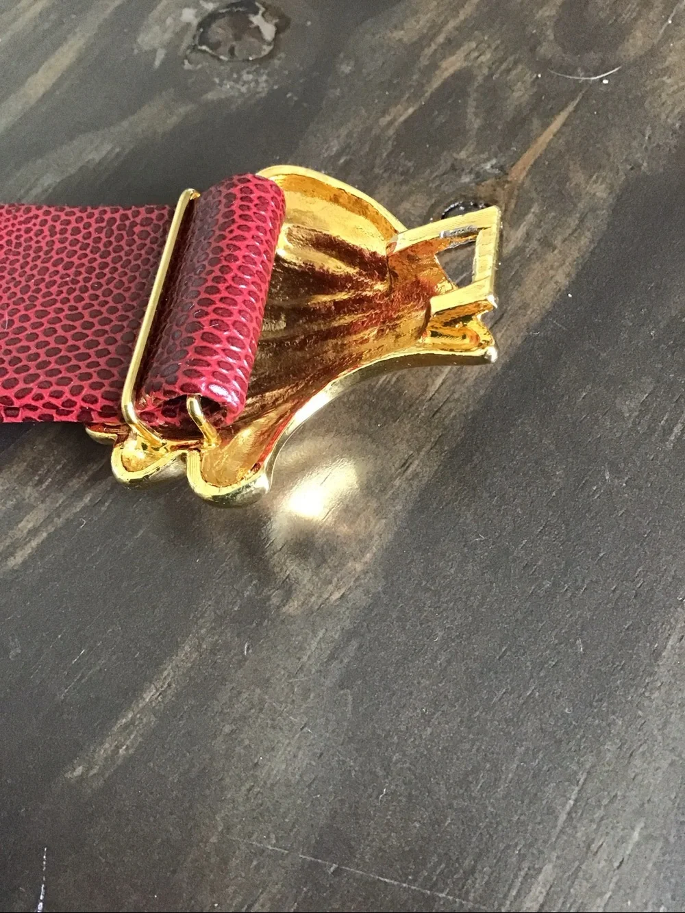 Red Snake Skin look belt.